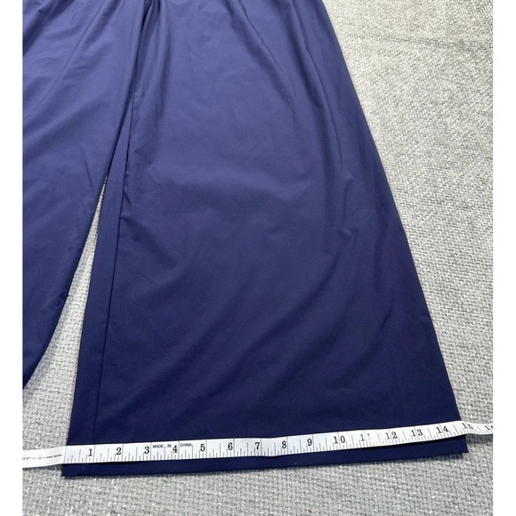 Halara Jumpsuit Womens Large Blue Breezeful Backless Side Zip Wide Leg Resort - Picture 10 of 15